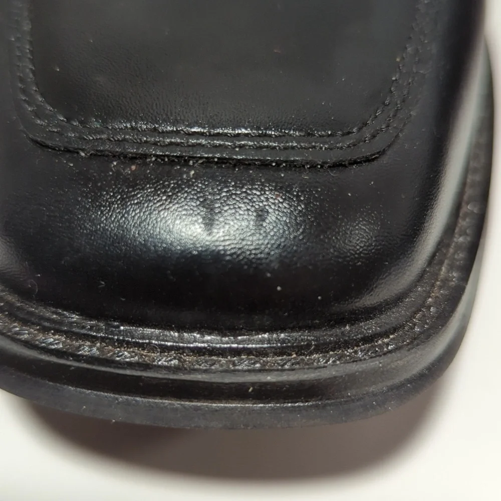 George Men's Slip On Sintetico Black Dress Shoes Size 8.5